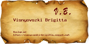 Visnyovszki Brigitta névjegykártya